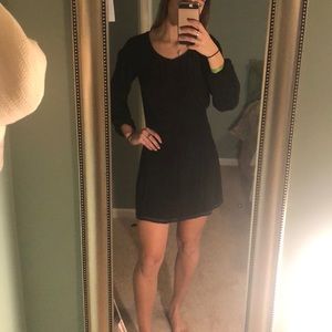 Black dress with elastic waist